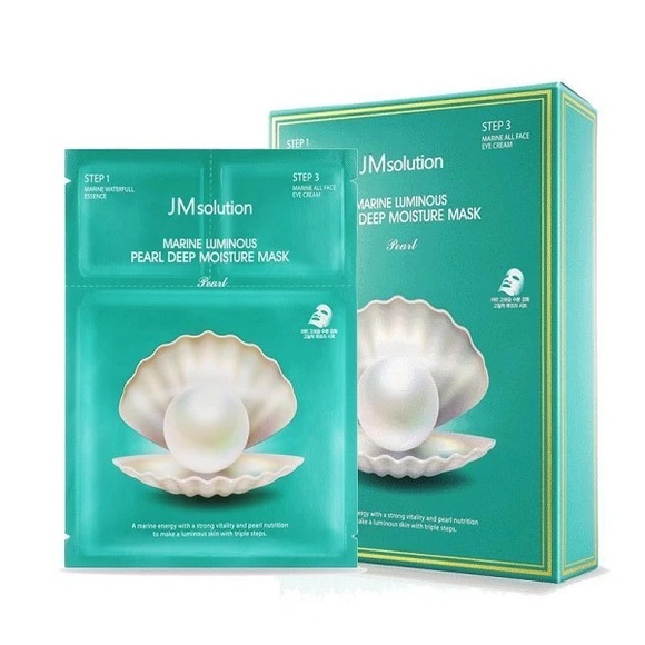 JM Solution Marine Luminous Pearl Mask 10 Sheets - Picture 1 of 4